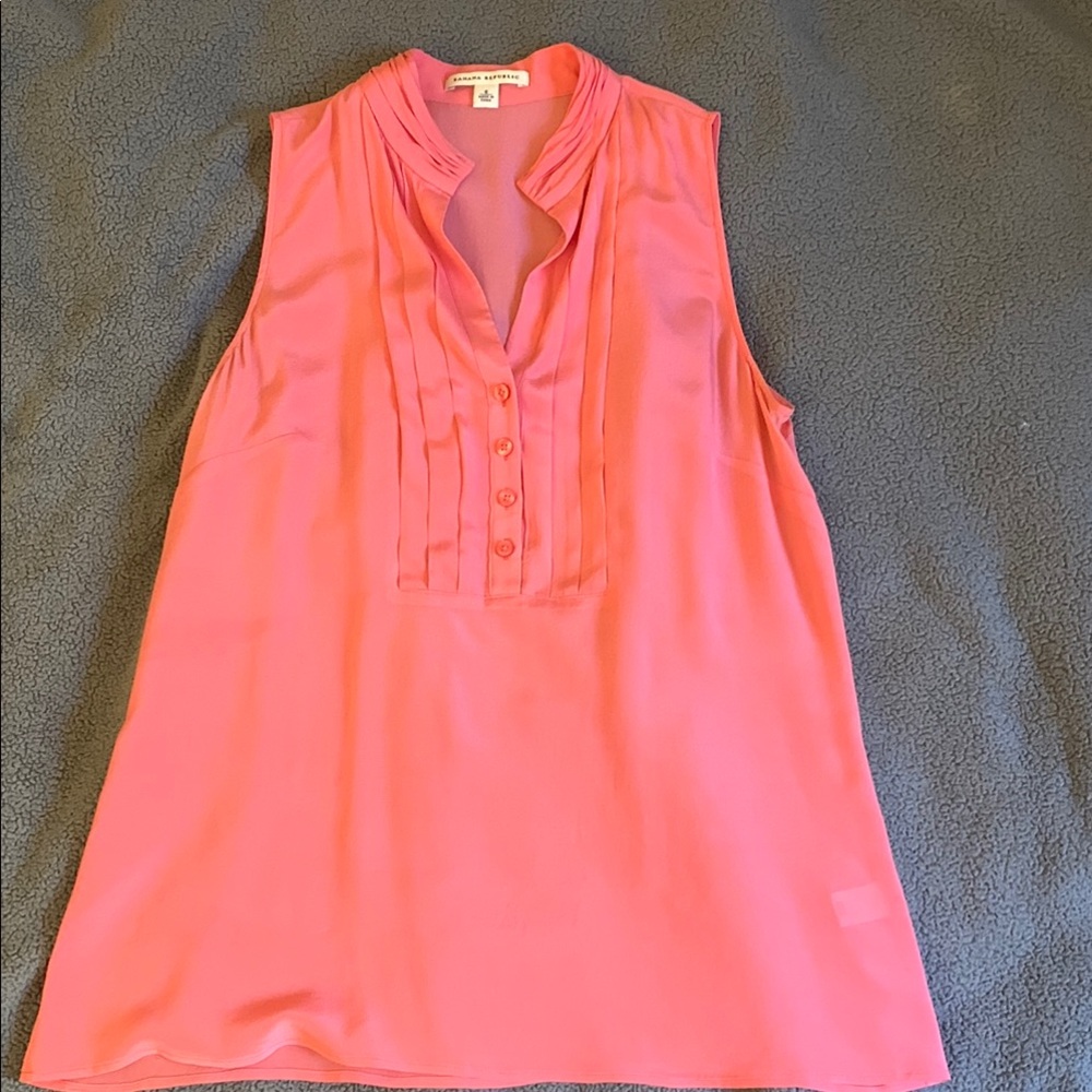 Banana Republic Vibrant Pink Sleeveless Blouse